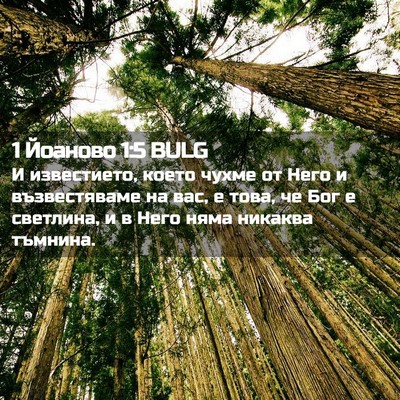 Picture 02 - 1 Йоаново 1:5 BULG - И известието, което чухме - Bible Verse Picture