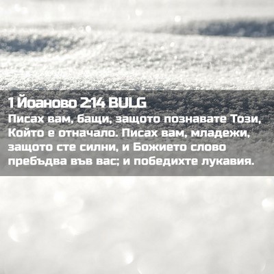 Picture 02 - 1 Йоаново 2:14 BULG - Писах вам, бащи, защото - Bible Verse Picture
