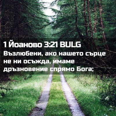 Picture 02 - 1 Йоаново 3:21 BULG - Възлюбени, ако нашето - Bible Verse Picture