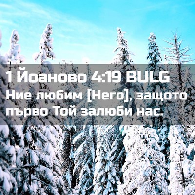 Picture 02 - 1 Йоаново 4:19 BULG - Ние любим [Него], защото - Bible Verse Picture