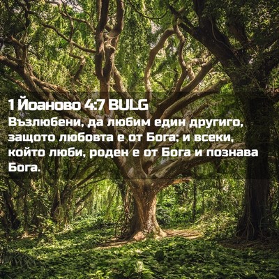 Picture 02 - 1 Йоаново 4:7 BULG - Възлюбени, да любим един - Bible Verse Picture