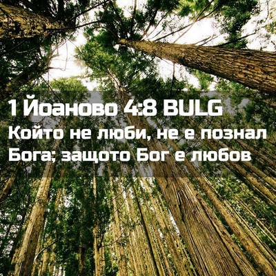 Picture 02 - 1 Йоаново 4:8 BULG - Който не люби, не е познал - Bible Verse Picture