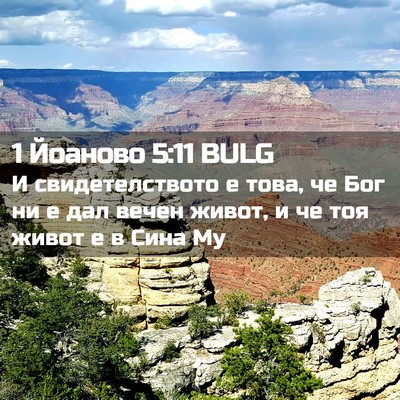 Picture 02 - 1 Йоаново 5:11 BULG - И свидетелството е това, че - Bible Verse Picture