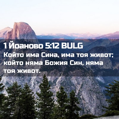 Picture 02 - 1 Йоаново 5:12 BULG - Който има Сина, има тоя - Bible Verse Picture