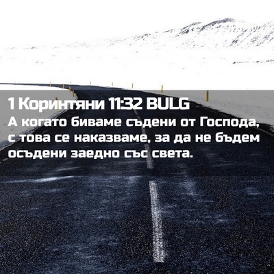 Picture 02 - 1 Коринтяни 11:32 BULG - А когато биваме съдени от - Bible Verse Picture