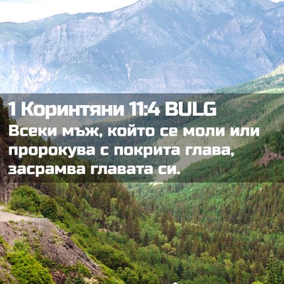 Picture 02 - 1 Коринтяни 11:4 BULG - Всеки мъж, който се моли - Bible Verse Picture