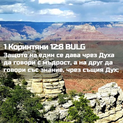 Picture 02 - 1 Коринтяни 12:8 BULG - Защото на един се дава чрез - Bible Verse Picture
