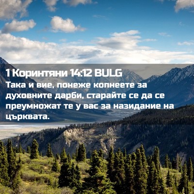 Picture 02 - 1 Коринтяни 14:12 BULG - Така и вие, понеже копнеете - Bible Verse Picture
