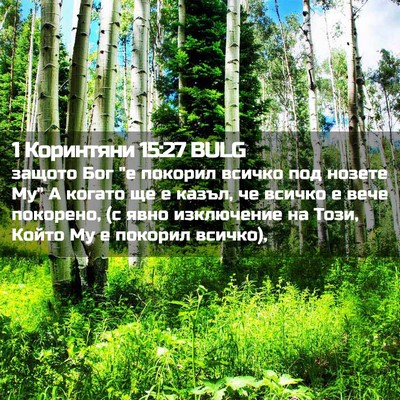 Picture 02 - 1 Коринтяни 15:27 BULG - защото Бог 