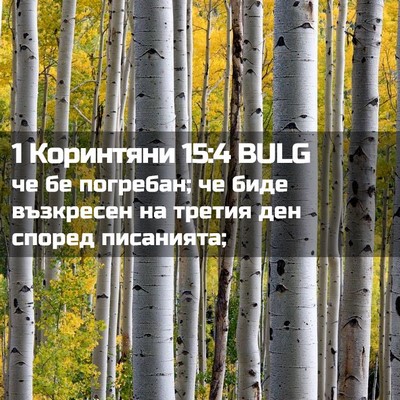 Picture 02 - 1 Коринтяни 15:4 BULG - че бе погребан; че биде - Bible Verse Picture