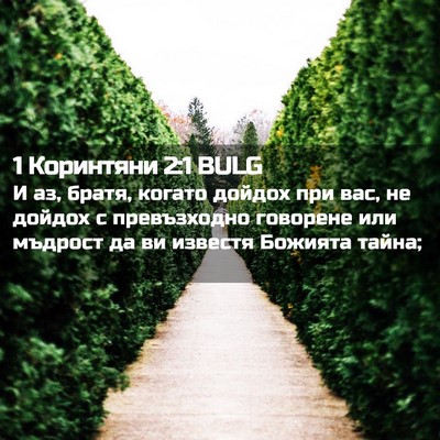 Picture 02 - 1 Коринтяни 2:1 BULG - И аз, братя, когато дойдох - Bible Verse Picture