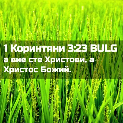 Picture 02 - 1 Коринтяни 3:23 BULG - а вие сте Христови, а - Bible Verse Picture