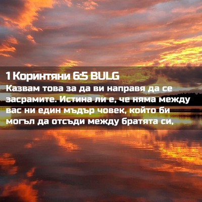 Picture 02 - 1 Коринтяни 6:5 BULG - Казвам това за да ви - Bible Verse Picture