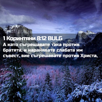 Picture 02 - 1 Коринтяни 8:12 BULG - А като съгрешавате така - Bible Verse Picture