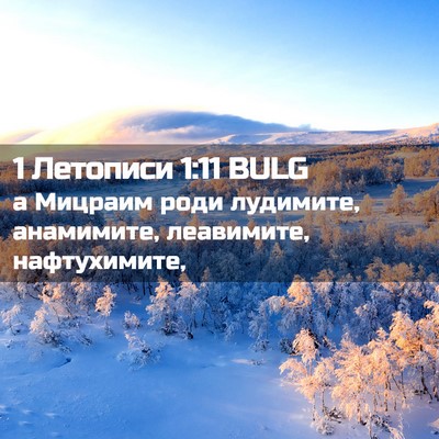 Picture 02 - 1 Летописи 1:11 BULG - а Мицраим роди лудимите, - Bible Verse Picture