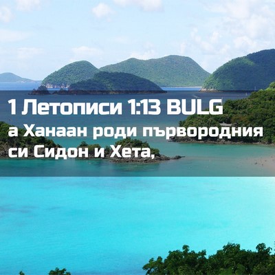 Picture 02 - 1 Летописи 1:13 BULG - а Ханаан роди първородния - Bible Verse Picture