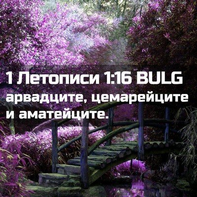 Picture 02 - 1 Летописи 1:16 BULG - арвадците, цемарейците и - Bible Verse Picture