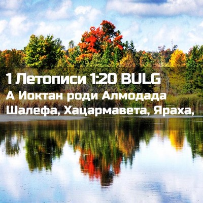 Picture 02 - 1 Летописи 1:20 BULG - А Иоктан роди Алмодада - Bible Verse Picture