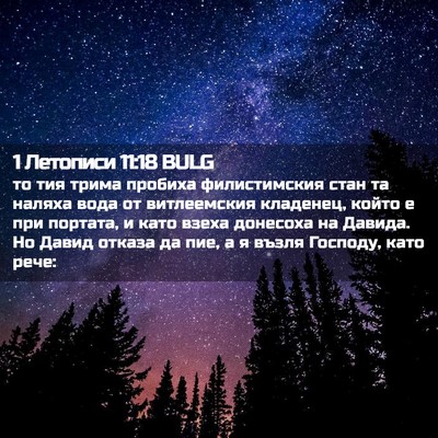 Picture 02 - 1 Летописи 11:18 BULG - то тия трима пробиха - Bible Verse Picture