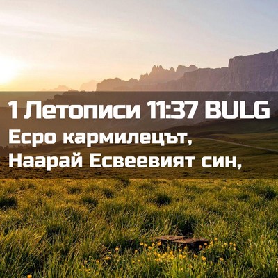 Picture 02 - 1 Летописи 11:37 BULG - Есро кармилецът, Наарай - Bible Verse Picture