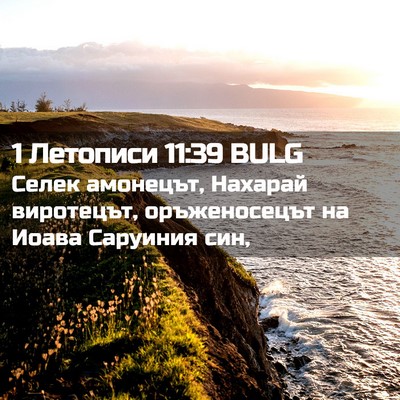 Picture 02 - 1 Летописи 11:39 BULG - Селек амонецът, Нахарай - Bible Verse Picture