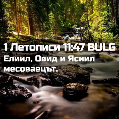 Picture 02 - 1 Летописи 11:47 BULG - Елиил, Овид и Ясиил - Bible Verse Picture