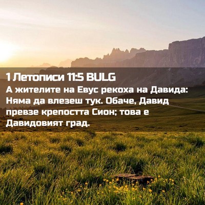 Picture 02 - 1 Летописи 11:5 BULG - А жителите на Евус рекоха - Bible Verse Picture