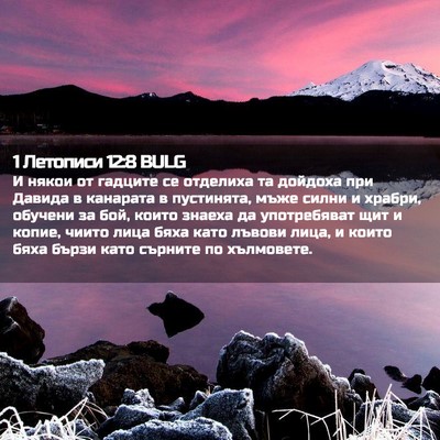 Picture 02 - 1 Летописи 12:8 BULG - И някои от гадците се - Bible Verse Picture