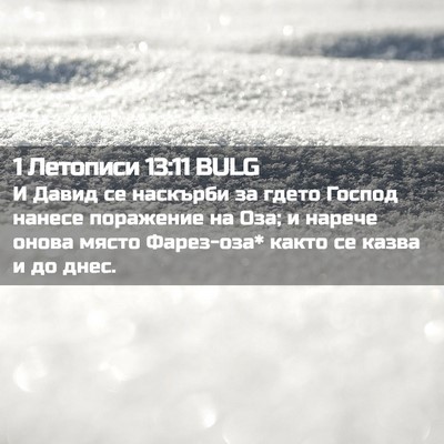 Picture 02 - 1 Летописи 13:11 BULG - И Давид се наскърби за - Bible Verse Picture