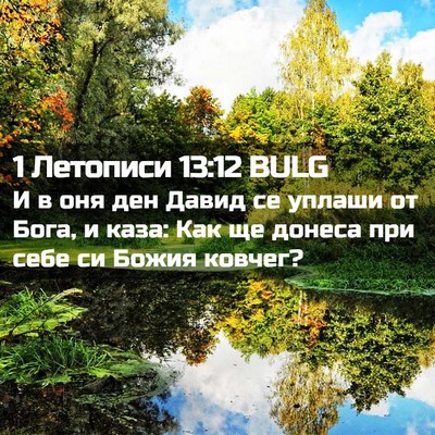 Picture 02 - 1 Летописи 13:12 BULG - И в оня ден Давид се уплаши - Bible Verse Picture