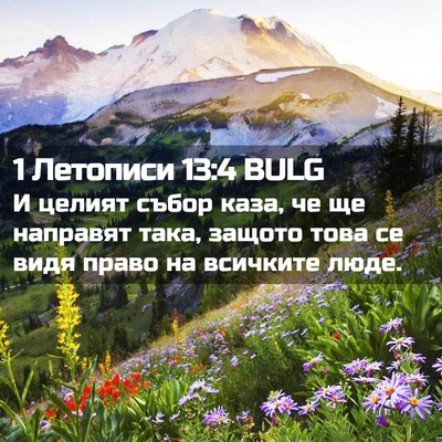Picture 02 - 1 Летописи 13:4 BULG - И целият събор каза, че ще - Bible Verse Picture