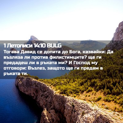 Picture 02 - 1 Летописи 14:10 BULG - Тогава Давид се допита до - Bible Verse Picture