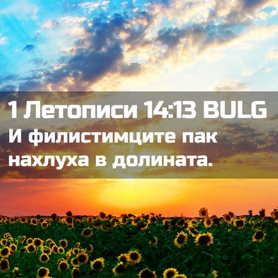 Picture 02 - 1 Летописи 14:13 BULG - И филистимците пак нахлуха - Bible Verse Picture