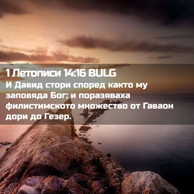 Picture 02 - 1 Летописи 14:16 BULG - И Давид стори според както - Bible Verse Picture