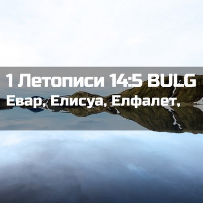 Picture 02 - 1 Летописи 14:5 BULG - Евар, Елисуа, - Bible Verse Picture