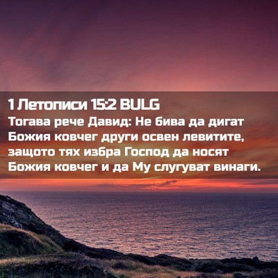Picture 02 - 1 Летописи 15:2 BULG - Тогава рече Давид: Не бива - Bible Verse Picture