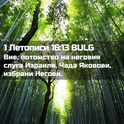 Picture 02 - 1 Летописи 16:13 BULG - Вие, потомство на неговия - Bible Verse Picture