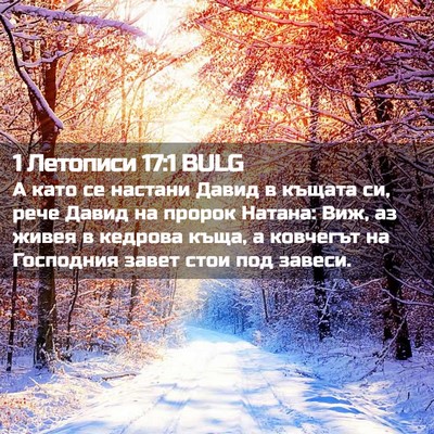 Picture 02 - 1 Летописи 17:1 BULG - А като се настани Давид в - Bible Verse Picture