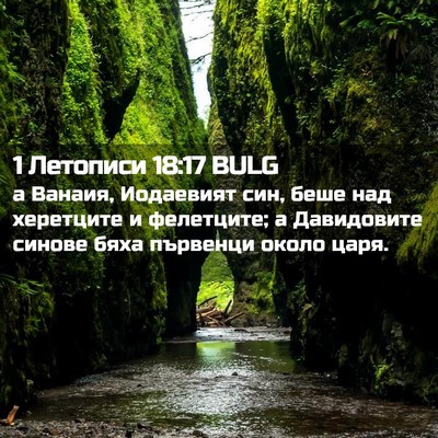 Picture 02 - 1 Летописи 18:17 BULG - а Ванаия, Иодаевият син, - Bible Verse Picture
