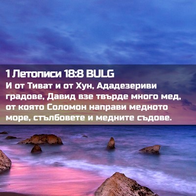 Picture 02 - 1 Летописи 18:8 BULG - И от Тиват и от Хун, - Bible Verse Picture