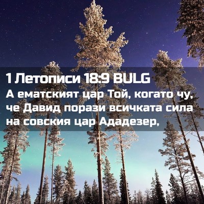 Picture 02 - 1 Летописи 18:9 BULG - А ематският цар Той, когато - Bible Verse Picture