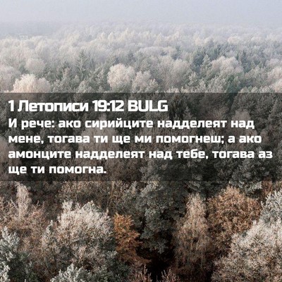 Picture 02 - 1 Летописи 19:12 BULG - И рече: ако сирийците - Bible Verse Picture