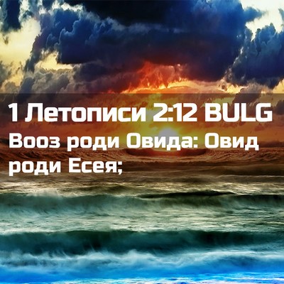 Picture 02 - 1 Летописи 2:12 BULG - Вооз роди Овида: Овид роди - Bible Verse Picture