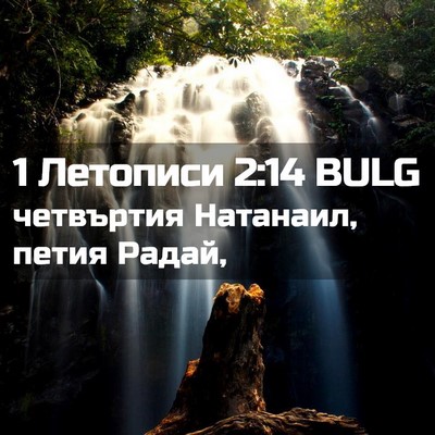 Picture 02 - 1 Летописи 2:14 BULG - четвъртия Натанаил, петия - Bible Verse Picture