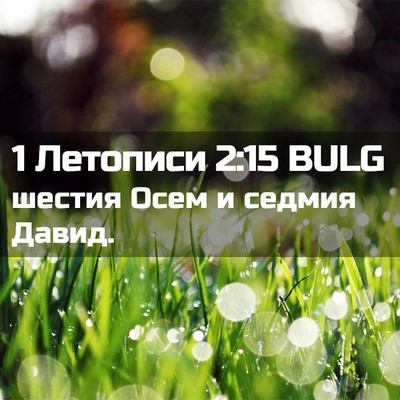 Picture 02 - 1 Летописи 2:15 BULG - шестия Осем и седмия - Bible Verse Picture