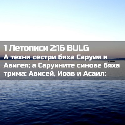 Picture 02 - 1 Летописи 2:16 BULG - А техни сестри бяха Саруия - Bible Verse Picture