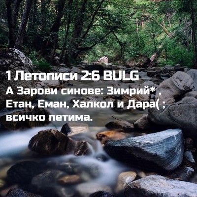 Picture 02 - 1 Летописи 2:6 BULG - А Зарови синове: Зимрий* , - Bible Verse Picture