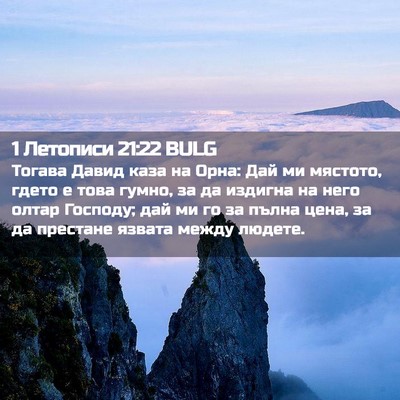 Picture 02 - 1 Летописи 21:22 BULG - Тогава Давид каза на Орна: - Bible Verse Picture