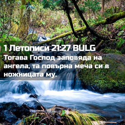 Picture 02 - 1 Летописи 21:27 BULG - Тогава Господ заповяда на - Bible Verse Picture