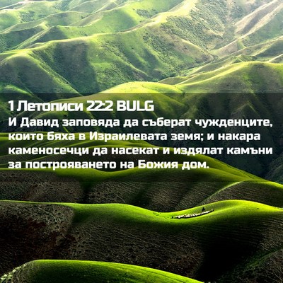 Picture 02 - 1 Летописи 22:2 BULG - И Давид заповяда да - Bible Verse Picture